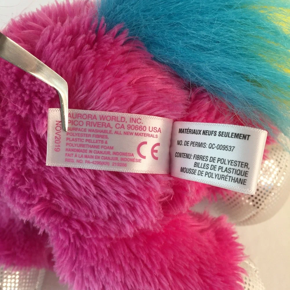 Aurora Sparkle Tales Unicorn Plush 10 Inch Pink Rainbow Silver Glitter Horn 2019